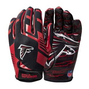 Wilson NFL Atlanta Falcons Adult One Size Stretch Football‎ Receiver Gloves NWT